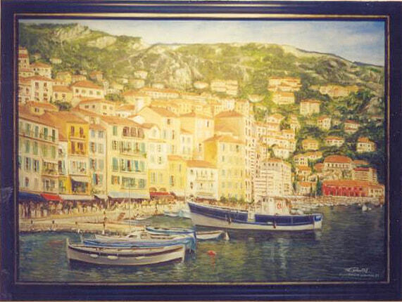 VilleFranche sur mer - Oil on Canvas