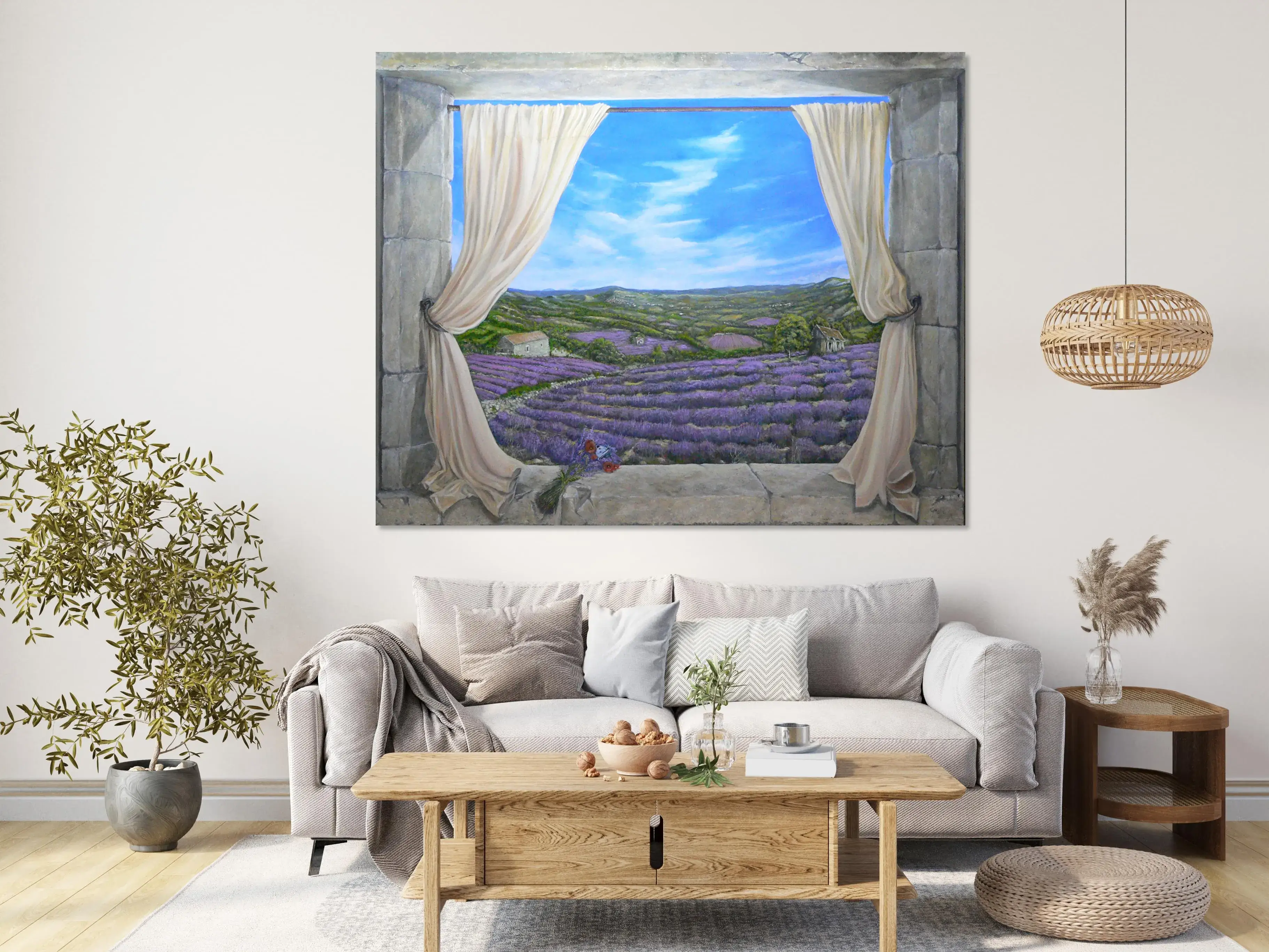 Lavender & Poppies on Lounge room.webp