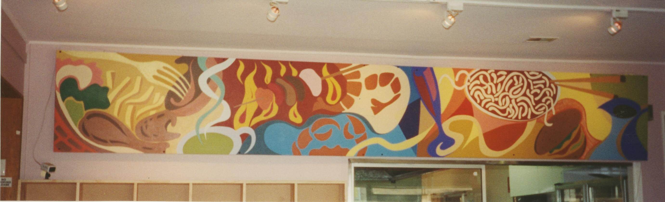 Modern mural for restaurant