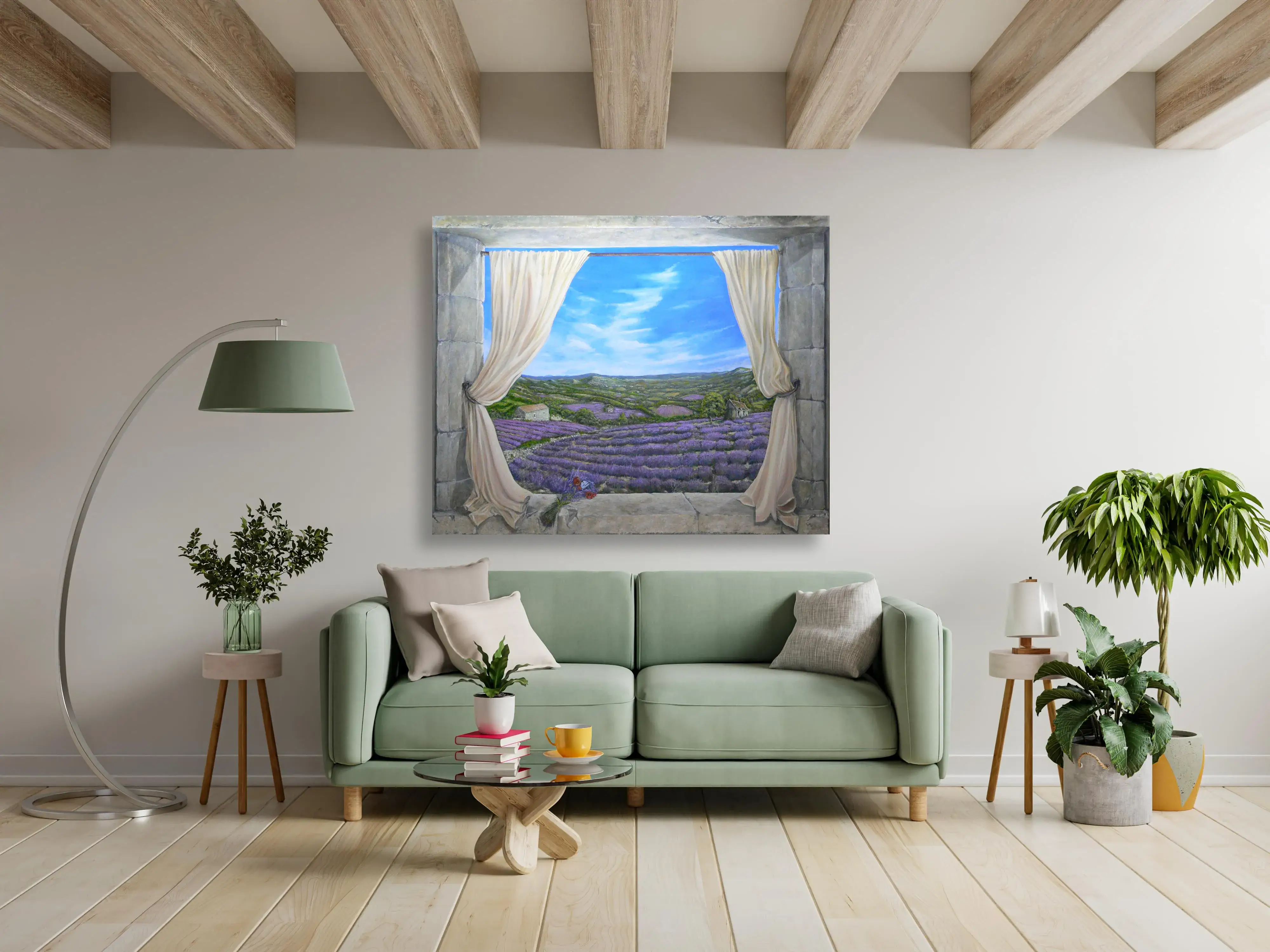 Lavender & Poppies on Lounge room.webp