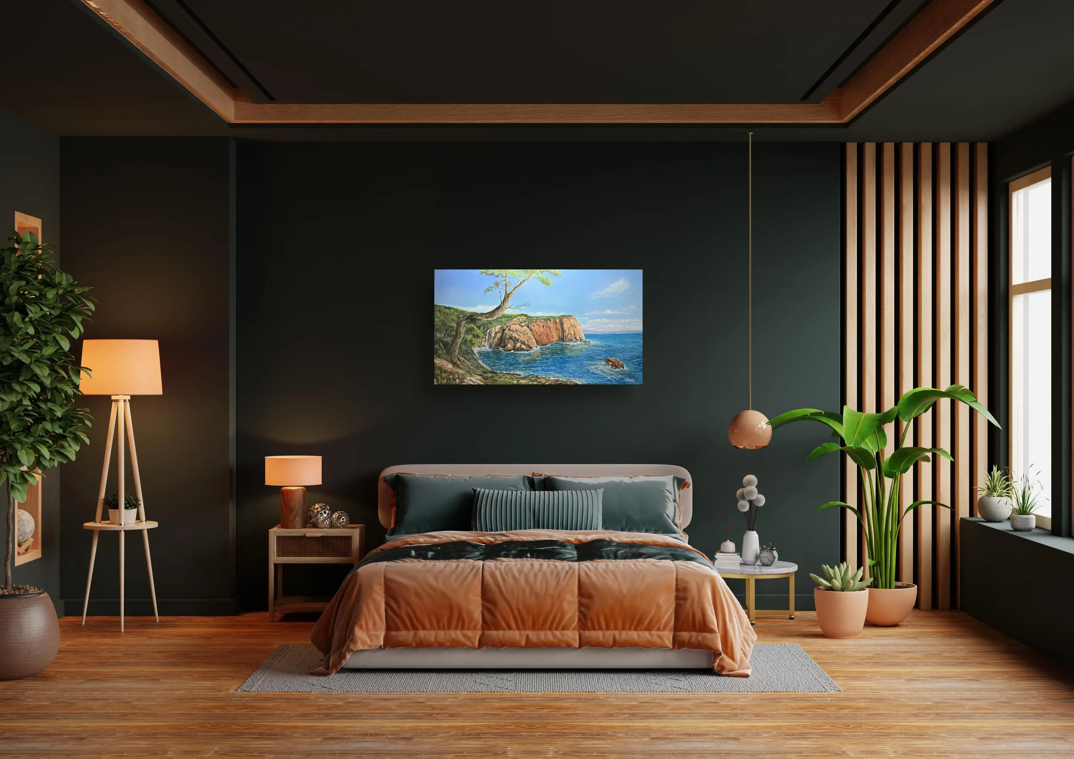Cliffside Murmurs on Bedroom dark green.webp
