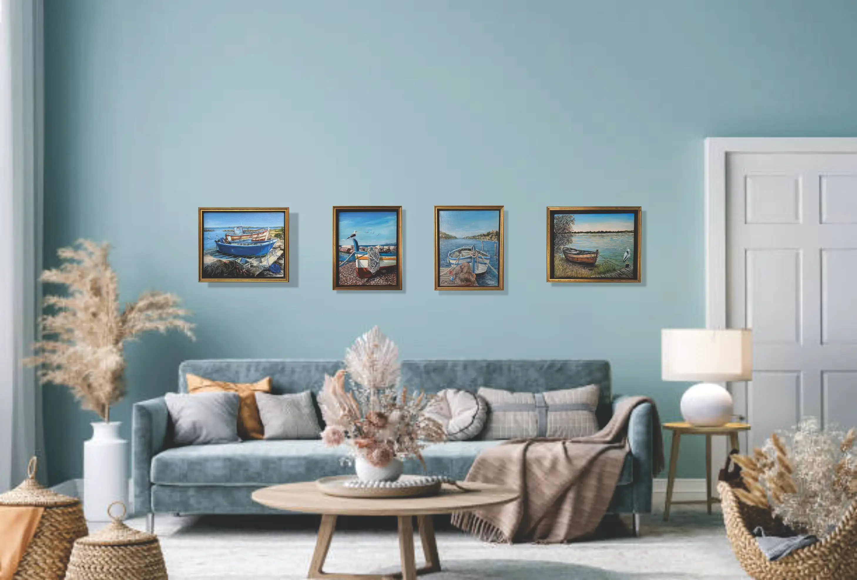 Collection of 4 paintings