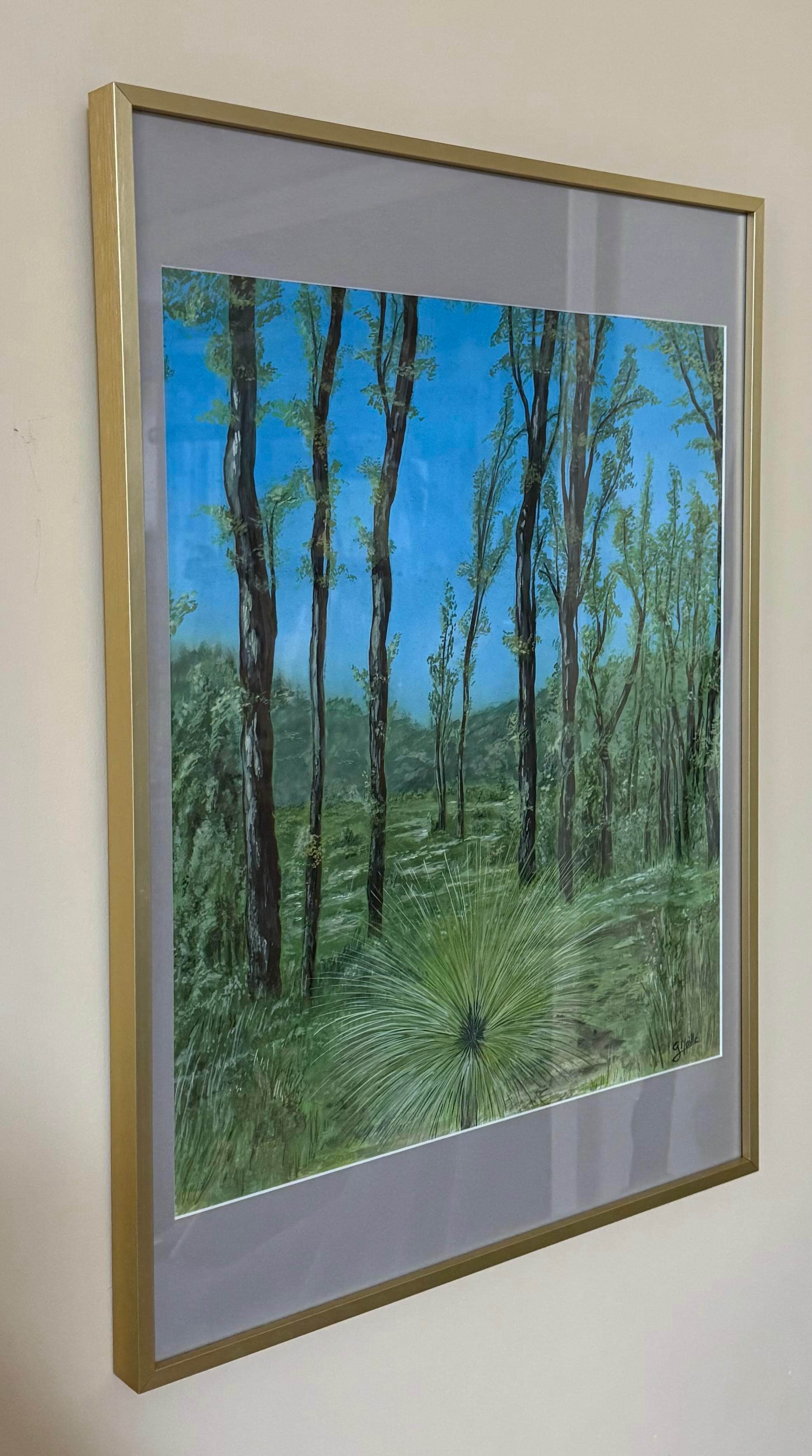 Australian bush gouache and pencils detail